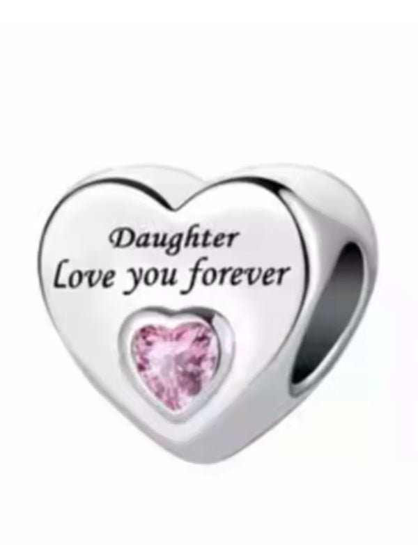 Sterling Silver Daughter Love You Forever Charm - Enchanting Charms