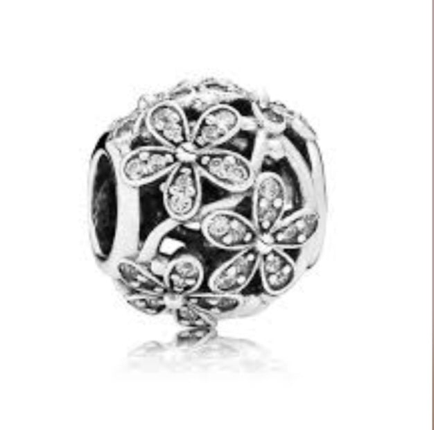 Sterling Silver Dazzling Daisies Charm - Enchanting Charms