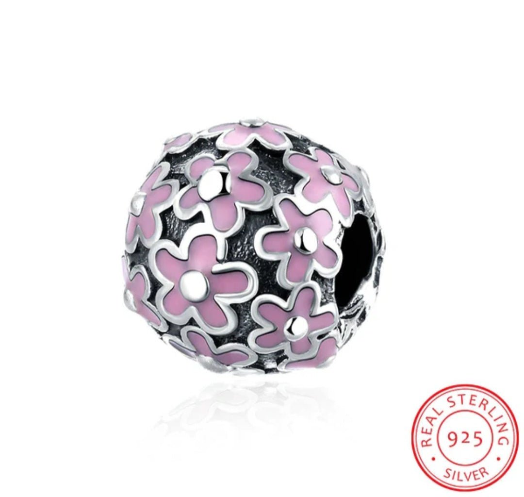 Sterling Silver Dazzling Daisy Charm - Enchanting Charms