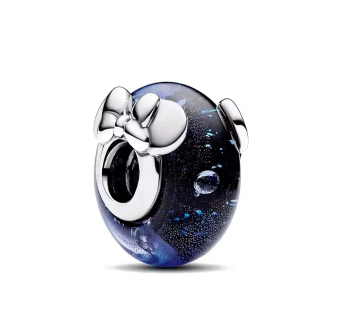 Sterling Silver Disney Minnie Mouse Murano Charm - Enchanting Charms