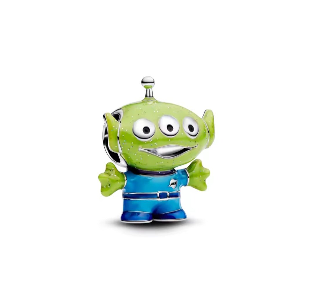 Sterling Silver Disney Toy Story Little Green Men Charm - Enchanting Charms