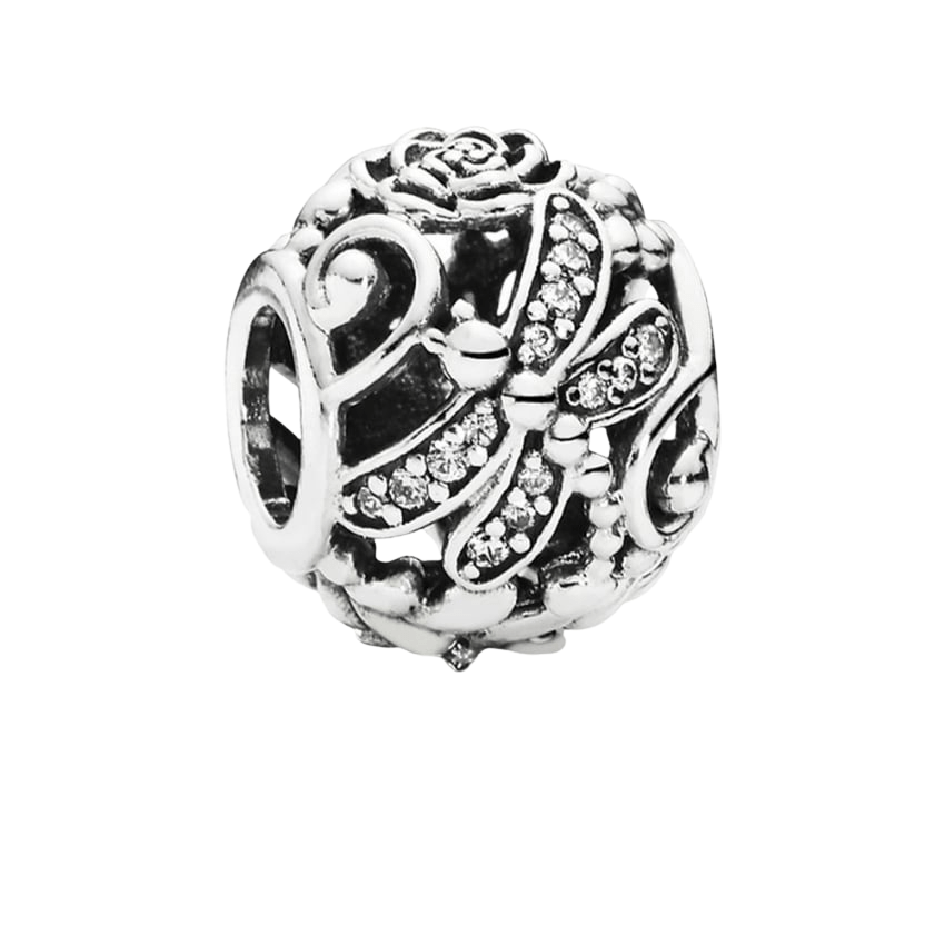 Sterling Silver Dragonfly Ball Charm - Enchanting Charms