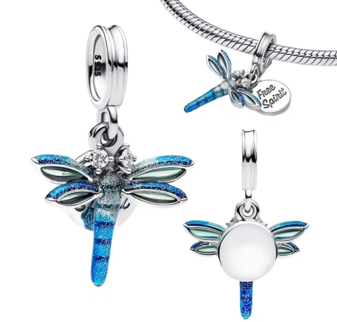 Sterling Silver Dragonfly Charm - Enchanting Charms