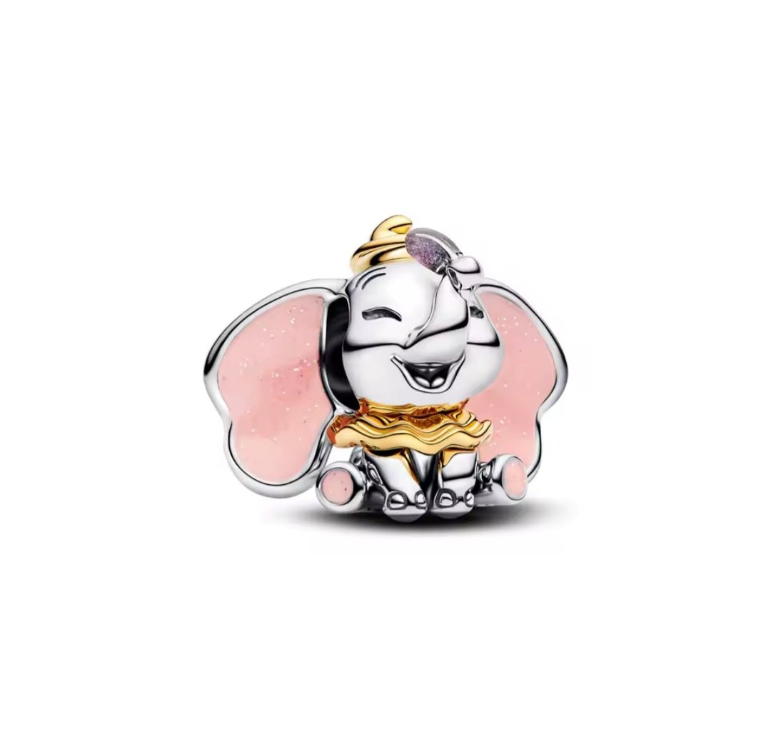 Sterling Silver Dumbo Elephant Charm - Enchanting Charms