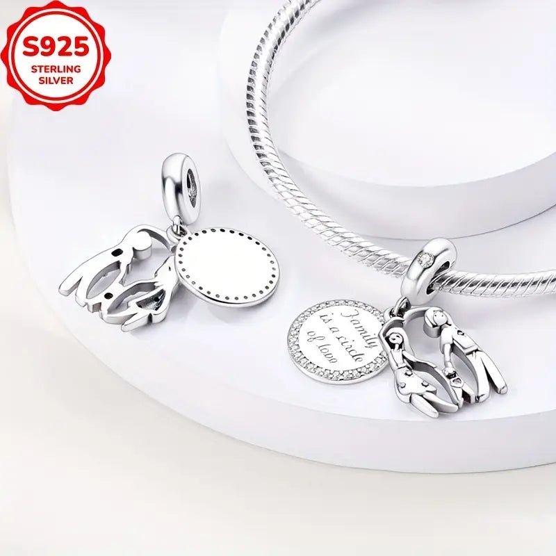 Sterling Silver Family Circle Charm - Enchanting Charms