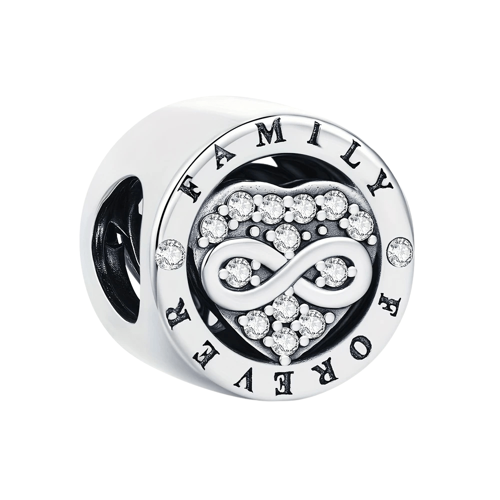 Sterling Silver Family Forever Infinity Charm - Enchanting Charms