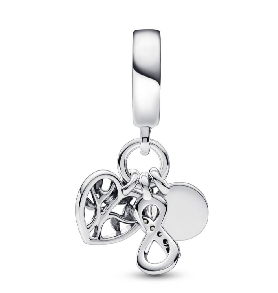 Sterling Silver Family Infinity Charm - Enchanting Charms