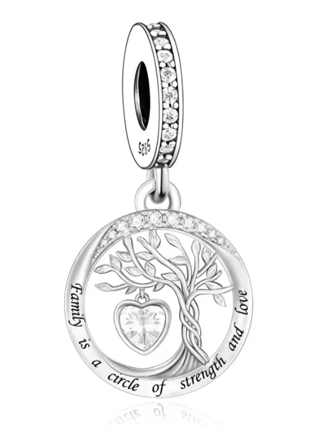 Sterling Silver Family Is A Circle Of Strength And Love Charm - Enchanting Charms