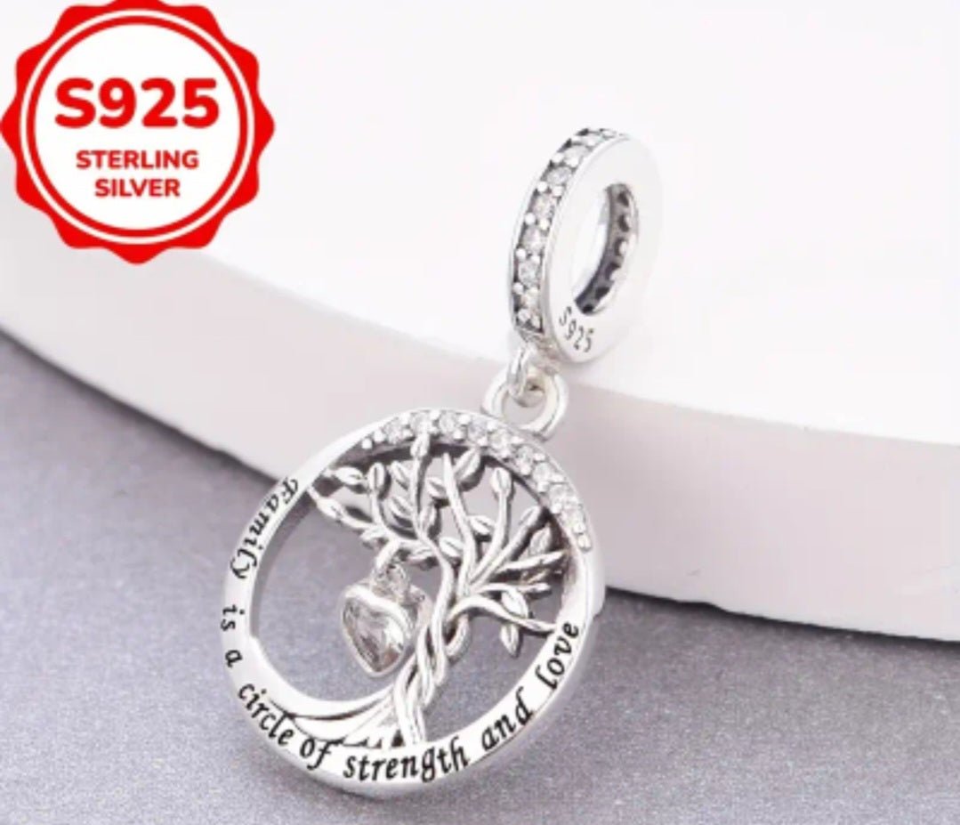 Sterling Silver Family Is A Circle Of Strength And Love Charm - Enchanting Charms