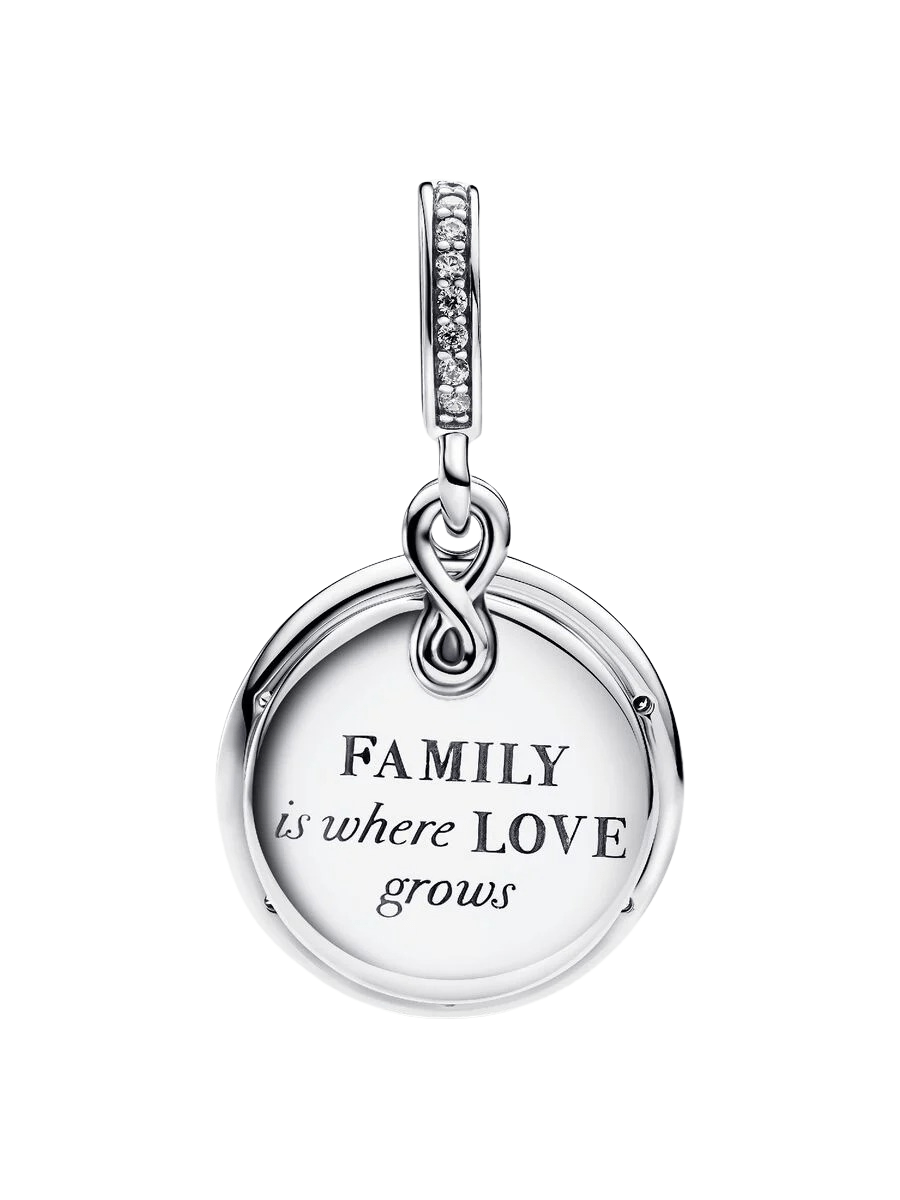 Sterling Silver Family Is Where Love Grows Charm - Enchanting Charms
