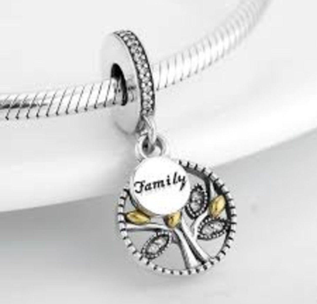 Sterling Silver Family Tree Charm - Enchanting Charms