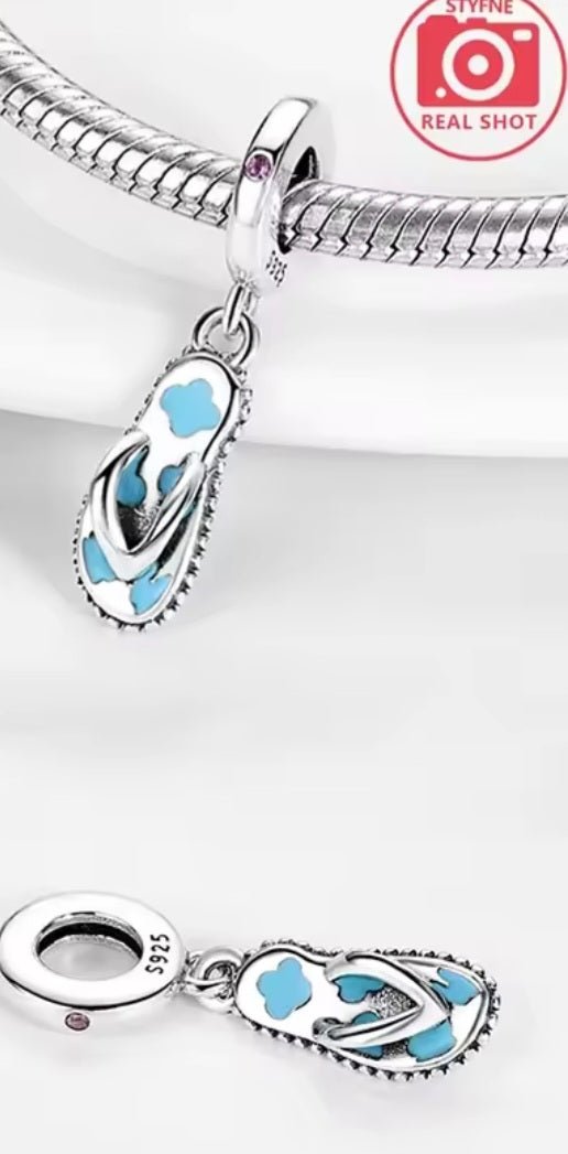 Sterling Silver Flip Flop Charm - Enchanting Charms
