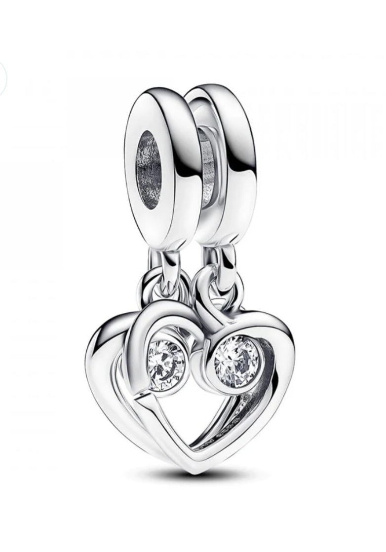 Sterling Silver Forever & Always Split Charm - Enchanting Charms