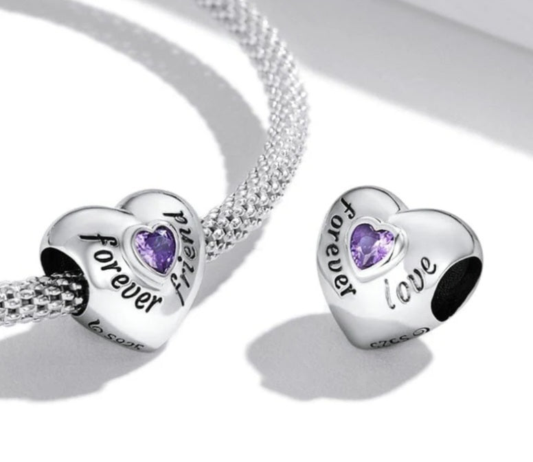 Sterling Silver Forever Friend Charm - Enchanting Charms