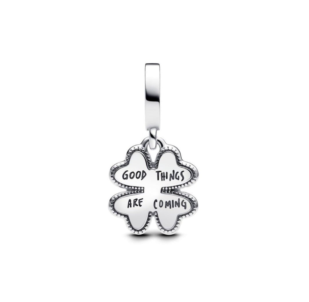 Sterling Silver Four Leaf Clover Charm - Enchanting Charms