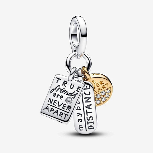 Sterling Silver Friendship Tags Charm