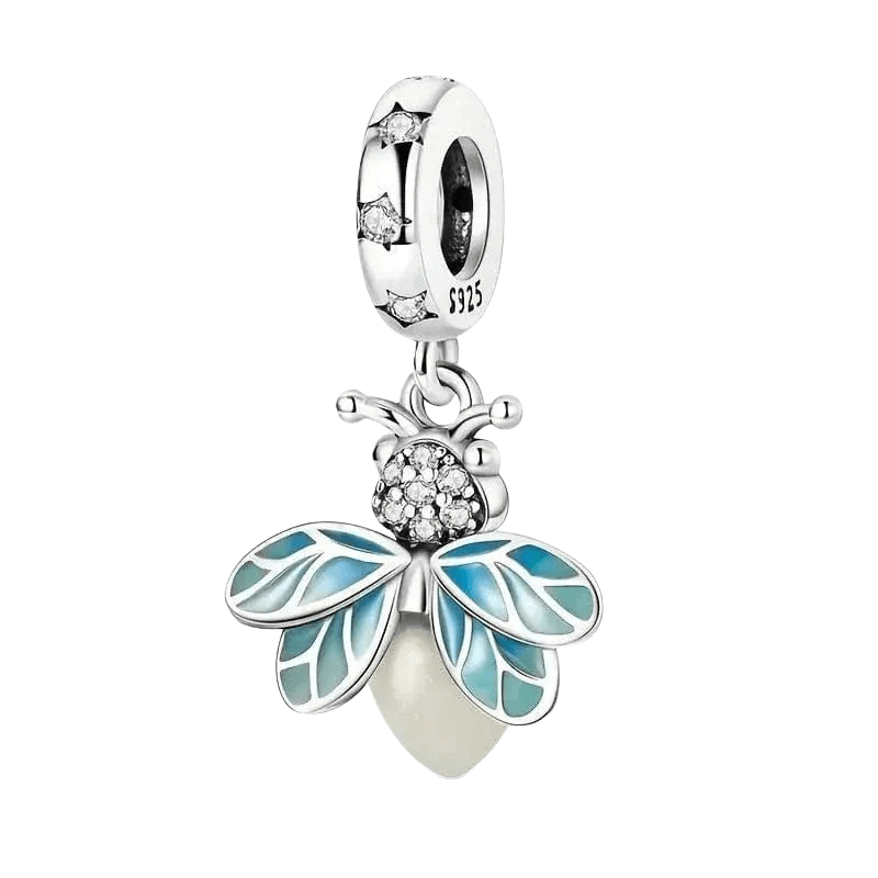 Sterling Silver Glow In The Dark Firefly Charm - Enchanting Charms