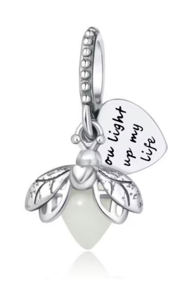 Sterling Silver Glow In The Dark Firefly Charm - Enchanting Charms