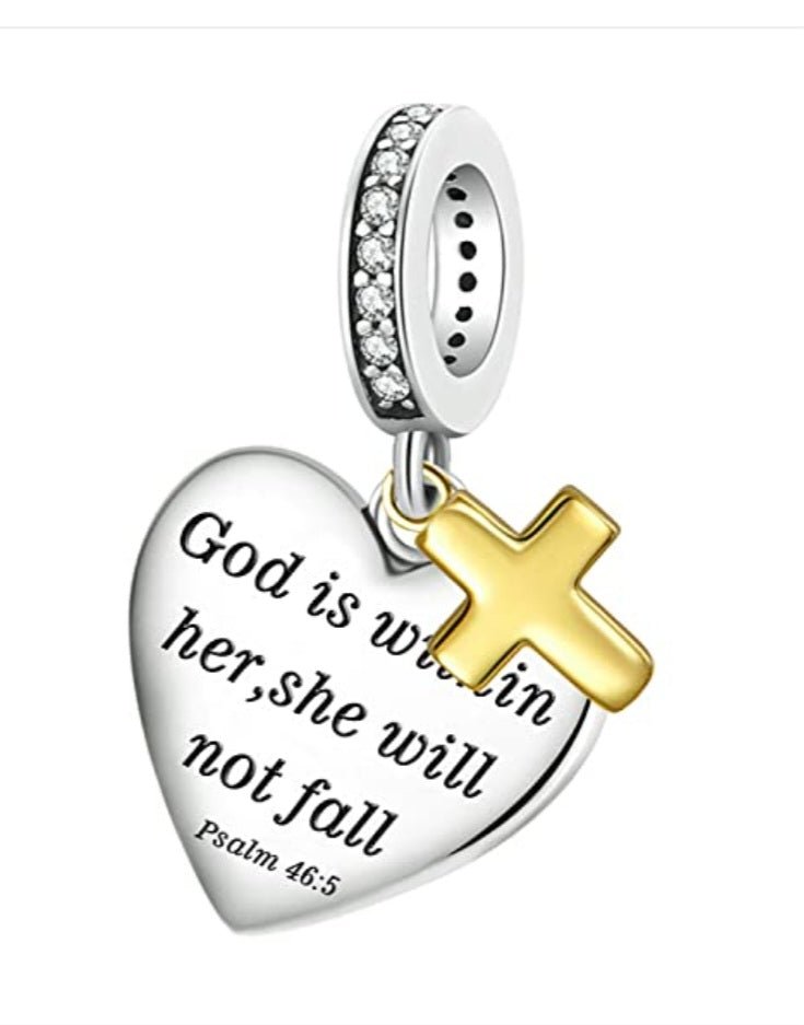 Sterling Silver God IsWith in Her She Will Not Fail Charm - Enchanting Charms