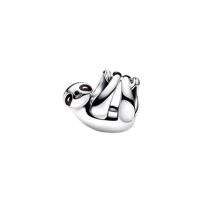 Sterling Silver Good Things Take Time Sloth Charm - Enchanting Charms