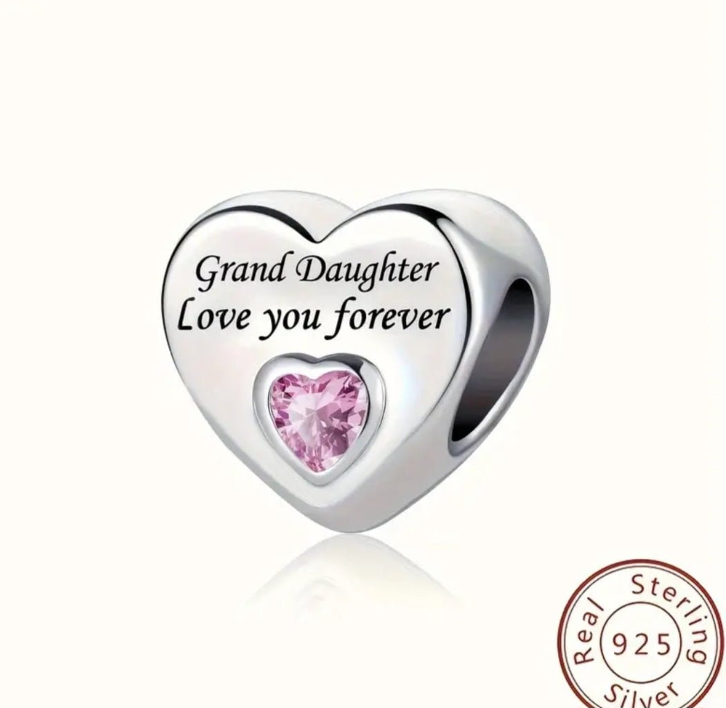 Sterling Silver Grand Daughter Love You Forever Charm - Enchanting Charms