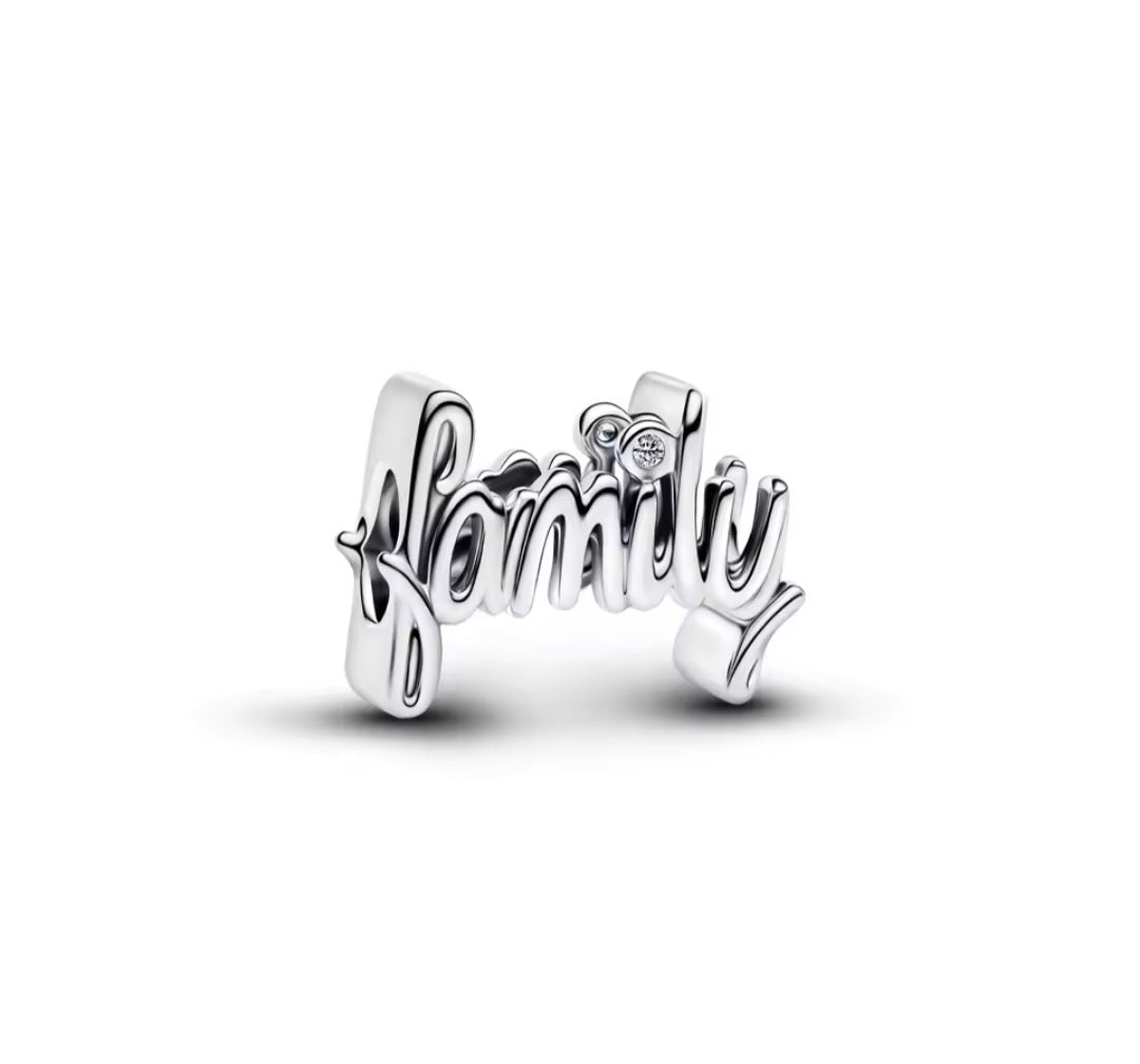 Sterling Silver Handwritten Family Charm - Enchanting Charms