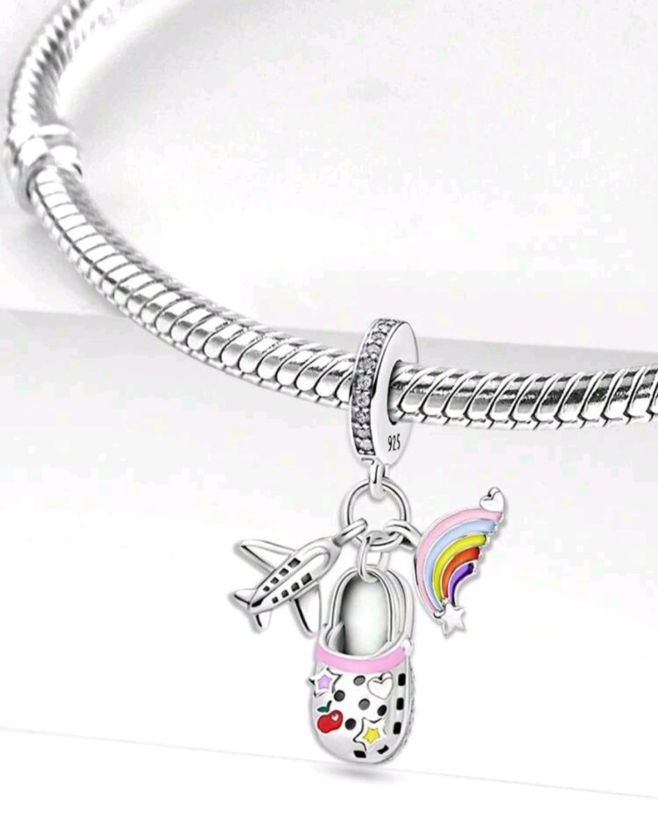 Sterling Silver Happy Trip Travel Charm - Enchanting Charms