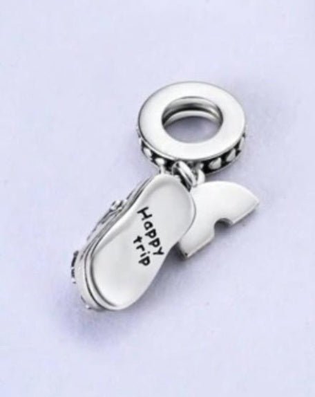 Sterling Silver Happy Trip Travel Charm - Enchanting Charms