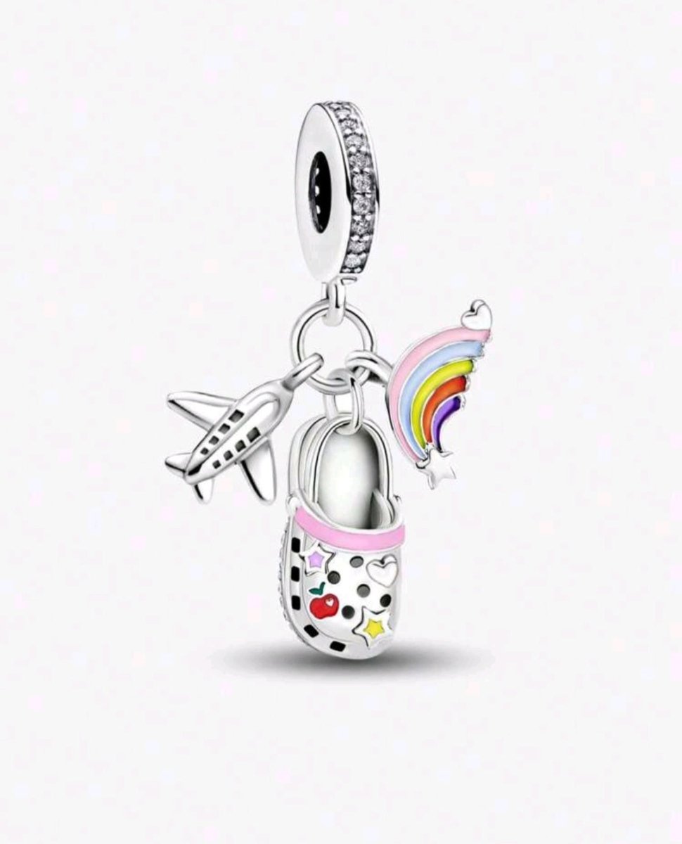 Sterling Silver Happy Trip Travel Charm - Enchanting Charms