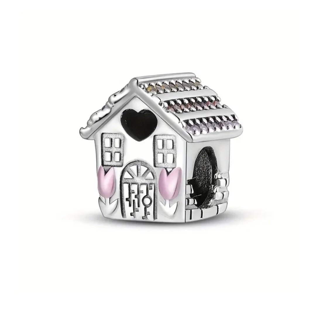 Sterling Silver Home Sweet Home Charm - Enchanting Charms