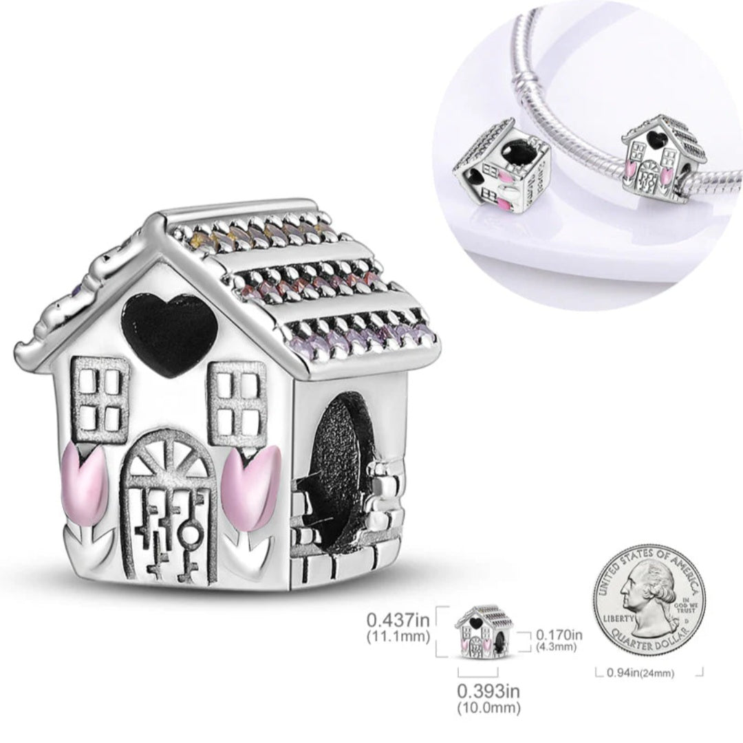 Sterling Silver Home Sweet Home Charm - Enchanting Charms