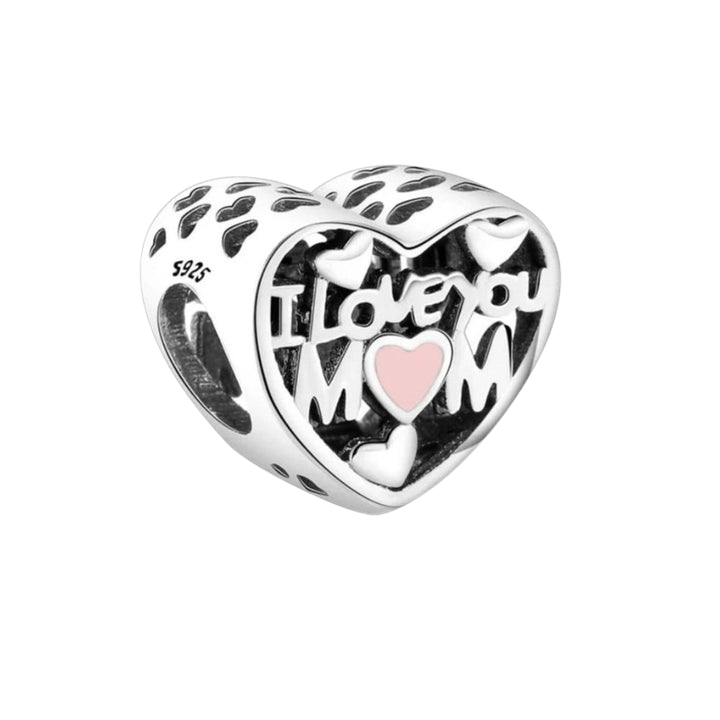Sterling Silver I Love You Mom Charm - Enchanting Charms