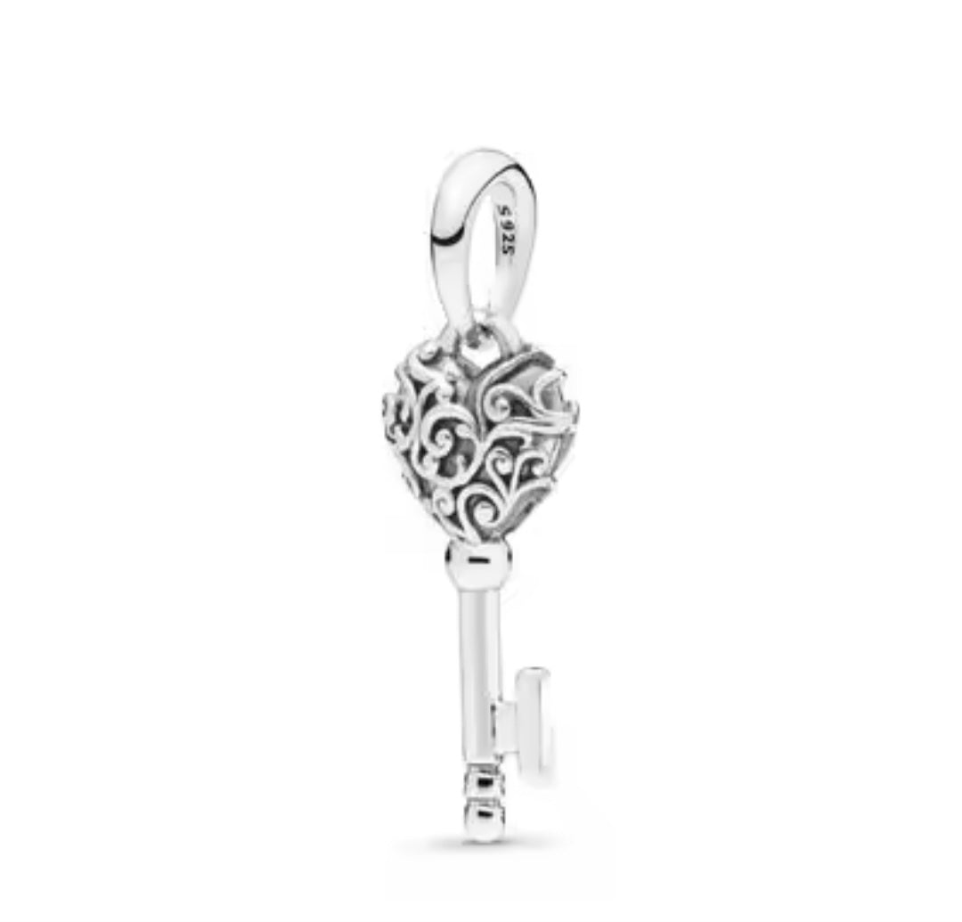 Sterling Silver Key Charm - Enchanting Charms