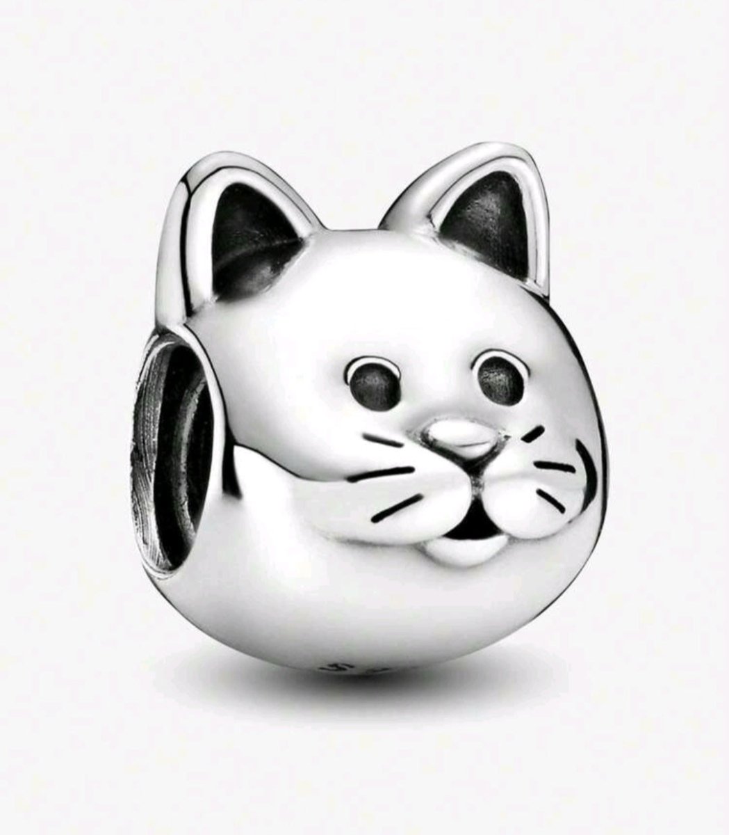 Sterling Silver Kitty Cat Charm - Enchanting Charms