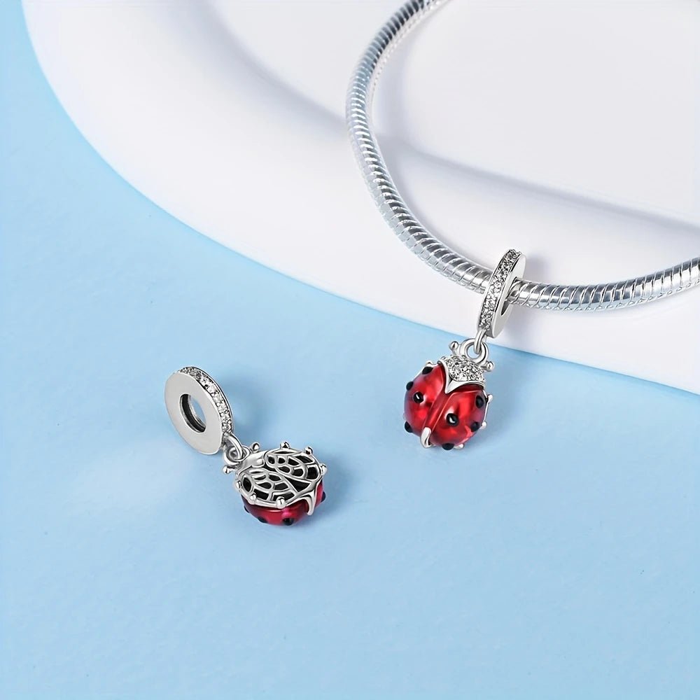Sterling Silver Ladybug Charm - Enchanting Charms