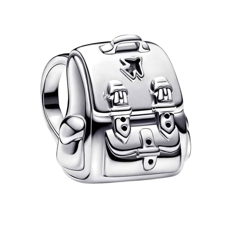 Sterling Silver Life Is For Adventure Backpack Charm - Enchanting Charms