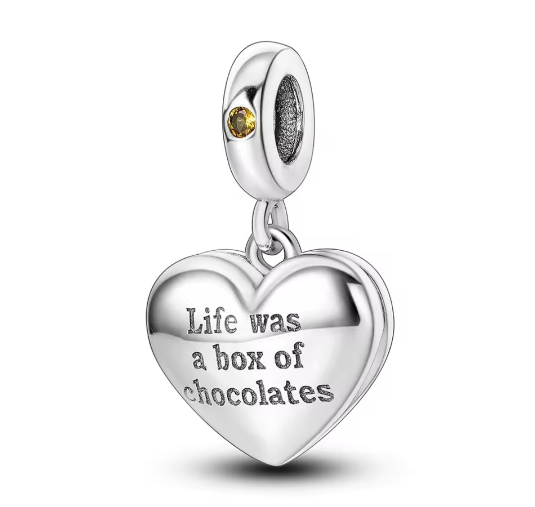 Sterling Silver Life Was A Box Of Choclates Charm - Enchanting Charms