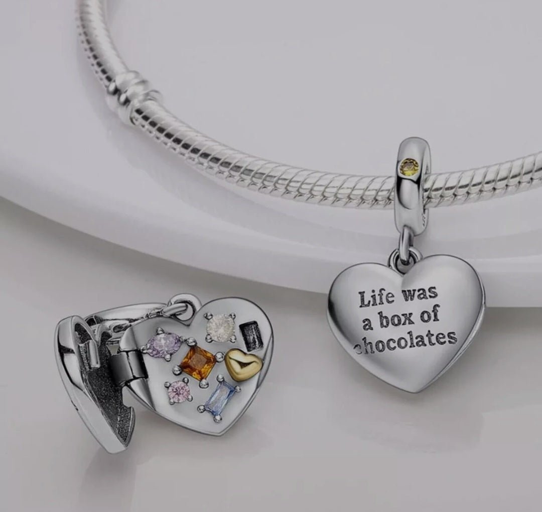 Sterling Silver Life Was A Box Of Choclates Charm - Enchanting Charms