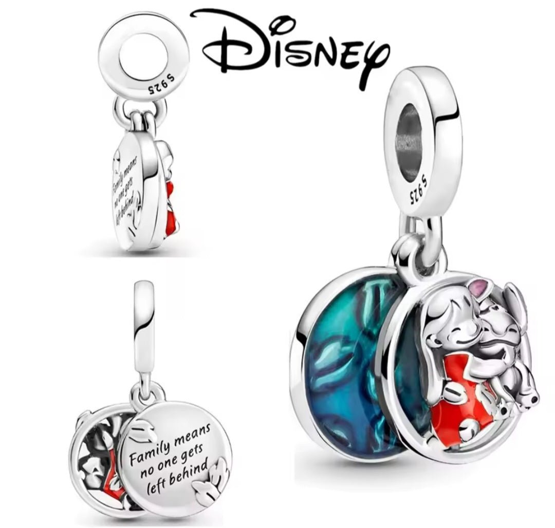Sterling Silver Lilo & Stitch Family Charm - Enchanting Charms