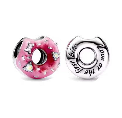 Sterling Silver Love At The First Bite Charm - Enchanting Charms
