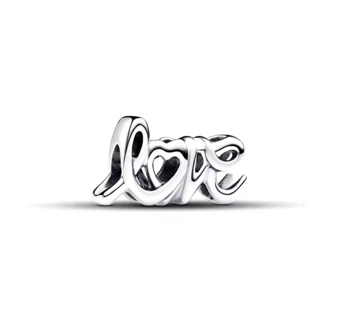 Sterling Silver Love Handwritten Charm - Enchanting Charms