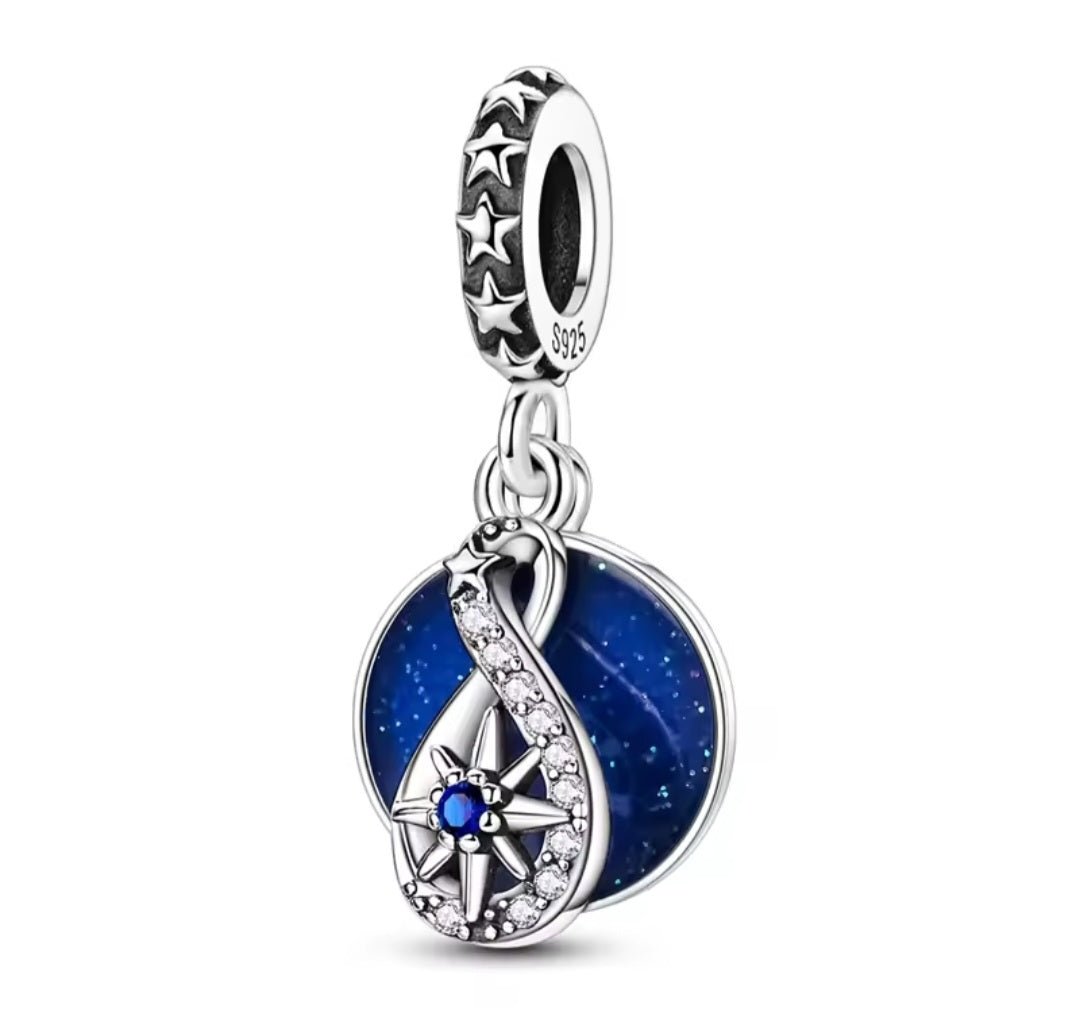 Sterling Silver Love You More Than All The Stars In The Sky Charm - Enchanting Charms