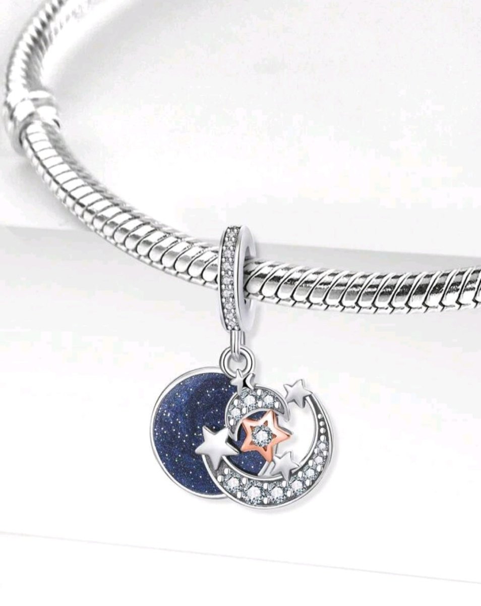 Sterling Silver Love You More Than The Stars In The Sky Charm - Enchanting Charms