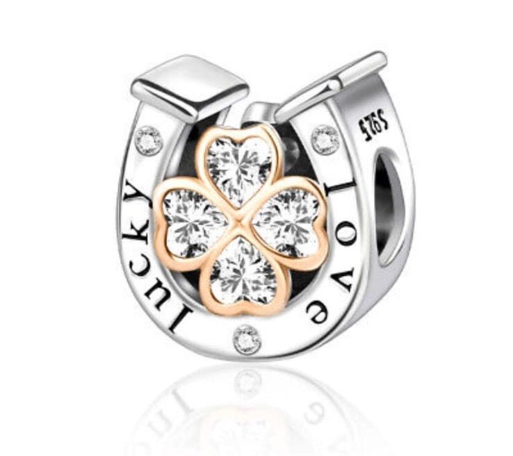Sterling Silver Lucky Love Horse Hoof Charm - Enchanting Charms
