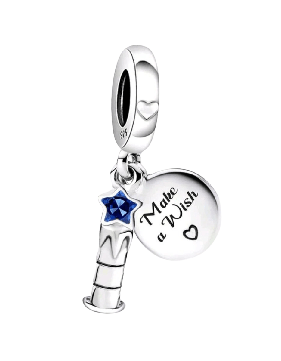Sterling Silver Make A Wish Candle Charm - Enchanting Charms