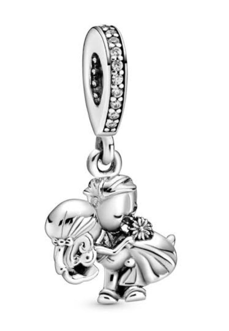 Sterling Silver Married Couple Charm - Enchanting Charms