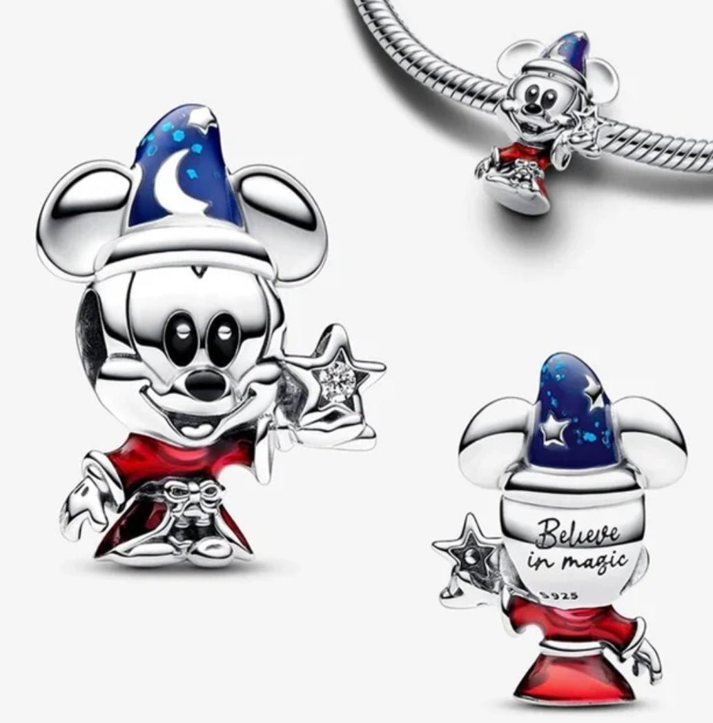 Sterling Silver Mickey Mouse Believe In Magic Charm - Enchanting Charms