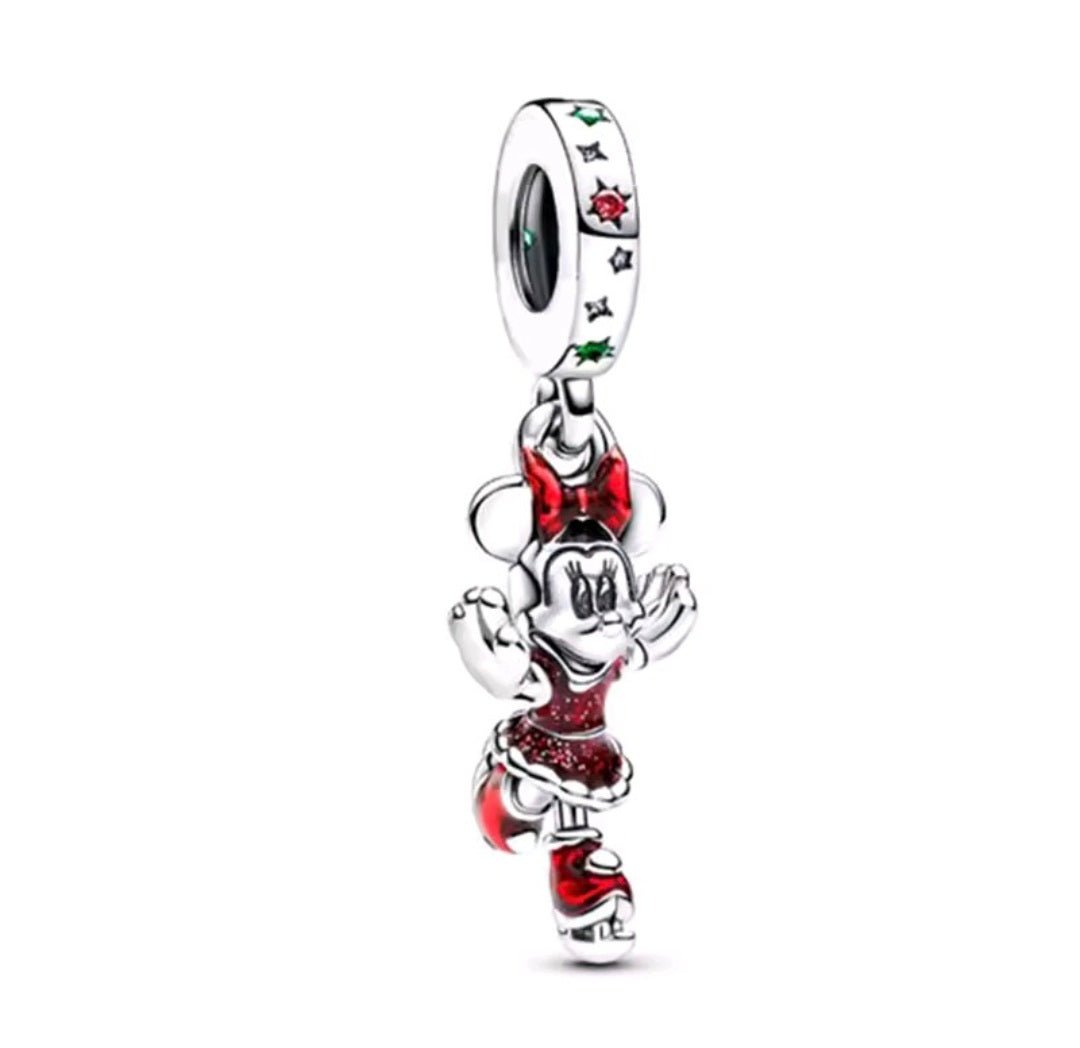 Sterling Silver Minnie Mouse Ice Skating Charm - Enchanting Charms