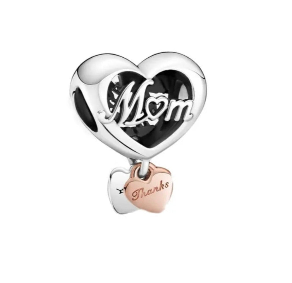 Sterling Silver Mom Thank You For Being There Charm - Enchanting Charms