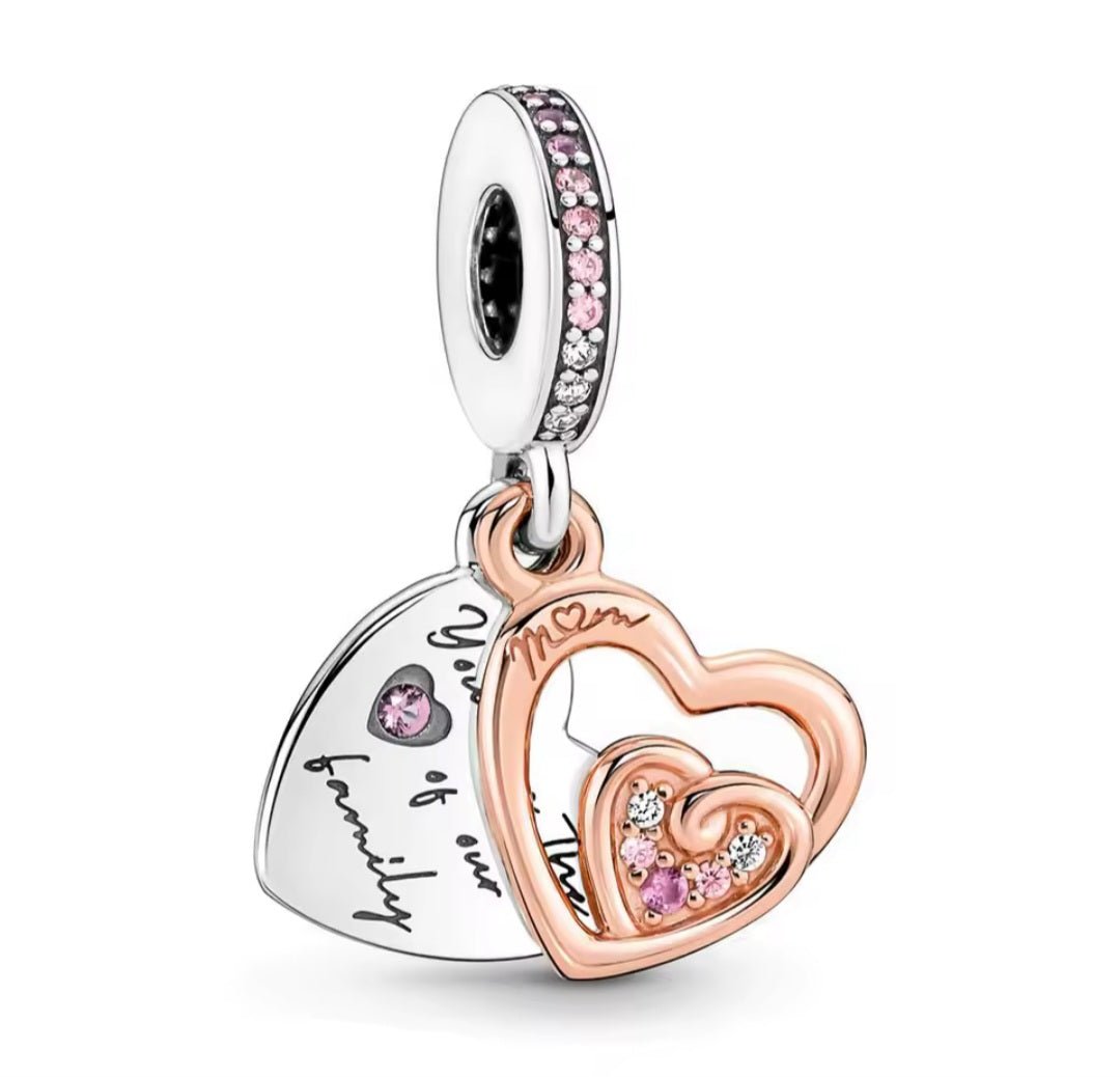 Sterling Silver Mom You Are The ♡ Of Our Family Charm - Enchanting Charms